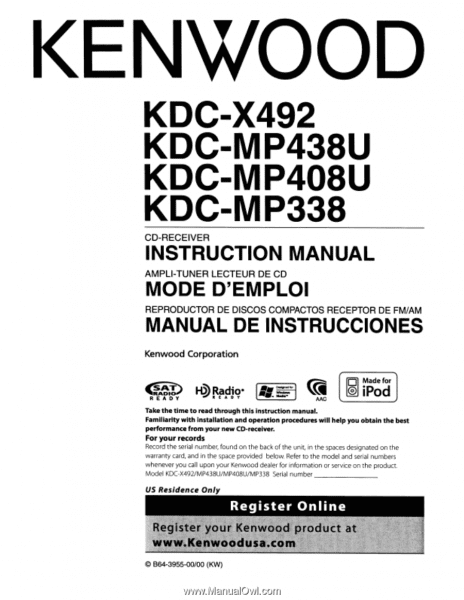 Kenwood Kdc Mp438u Kenwood Kdc Mp438u