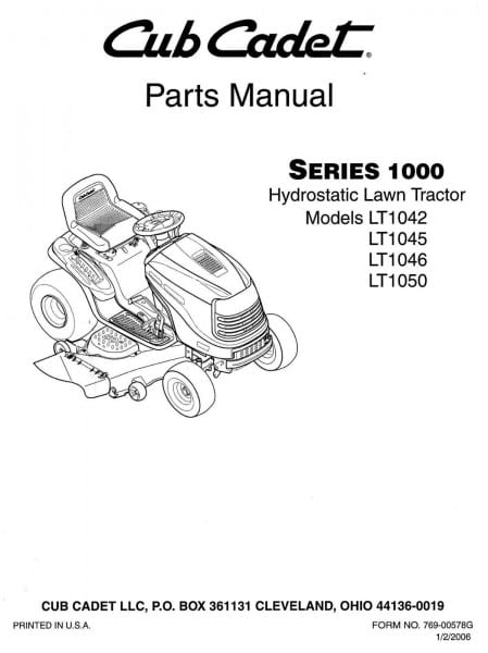 CUB CADET LT1046 SERVICE MANUAL DOWNLOAD visual data 8