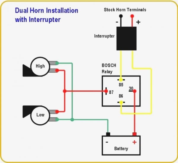 Horn Relay Diagram Wiring 2 Lenito For Horn Relay Diagram Wiring 2 Lenito For