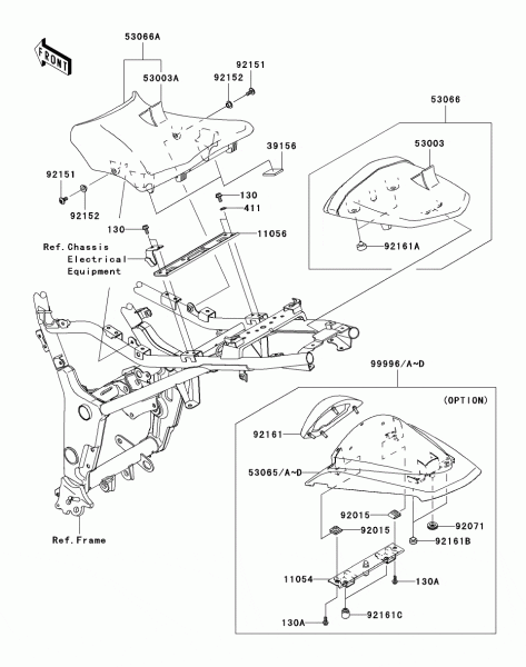 2012 Kawasaki Ninja 250r Ex250jcf Seat Parts 2012 Kawasaki Ninja 250r Ex250jcf Seat Parts