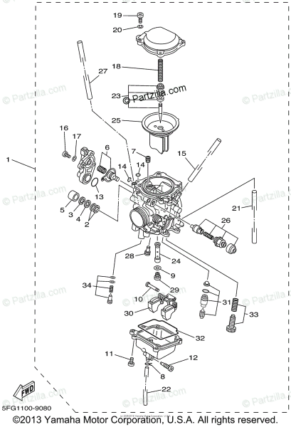 Yamaha Motorcycle 2002 Oem Parts Diagram For Carburetor Yamaha Motorcycle 2002 Oem Parts Diagram For Carburetor