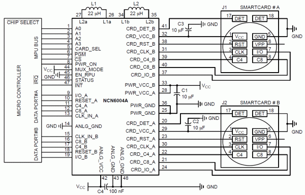 Ncn6004a Dual Sam Card Sim Card Interface Ic Power Supply Circuit Ncn6004a Dual Sam Card Sim Card Interface Ic Power Supply Circuit