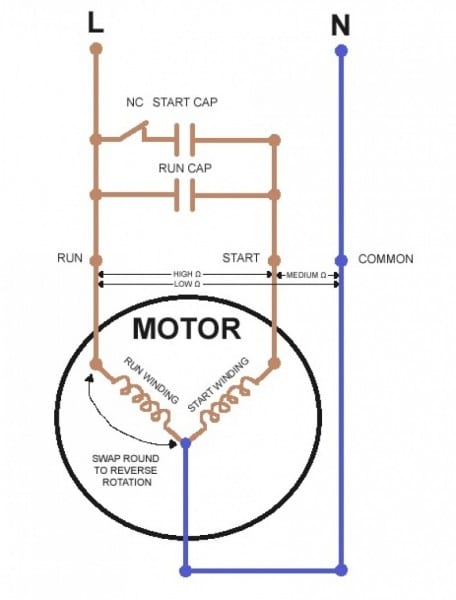 Single Phase Capacitor Start Run Motor Wiring Diagram Techrush Me Single Phase Capacitor Start Run Motor Wiring Diagram Techrush Me