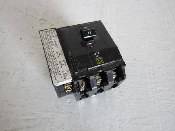 Square D Qo3451021 3 Pole 45 Amp 240 Volt Qo Shunt Trip Breaker | Car
