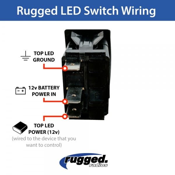 Waterproof Rocker Switch With Rugged Logo [sw | Car Wiring Diagram