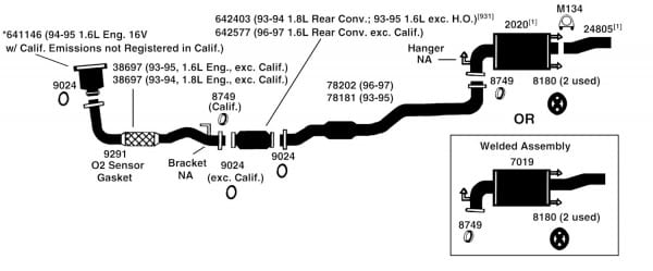 Geo Prizm Exhaust Diagram From Best Value Auto Parts Geo Prizm Exhaust Diagram From Best Value Auto Parts