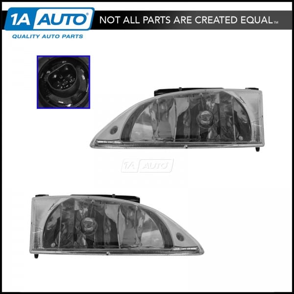 Headlights Headlamps Left & Right Pair Set New For 00 Headlights Headlamps Left & Right Pair Set New For 00