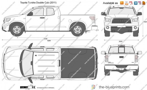 Toyota Tundra Double Cab Vector Drawing Toyota Tundra Double Cab Vector Drawing
