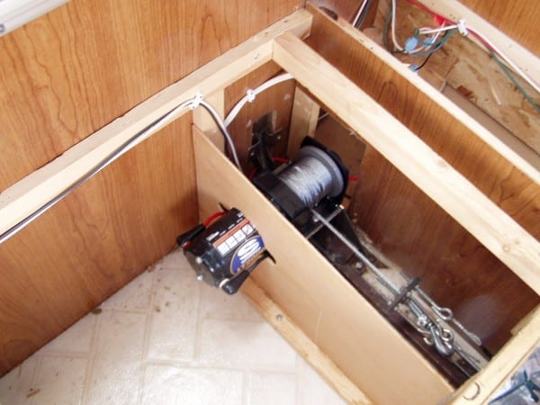Popup Camper Electric Winch Cabinet Mod Popup Camper Electric Winch Cabinet Mod