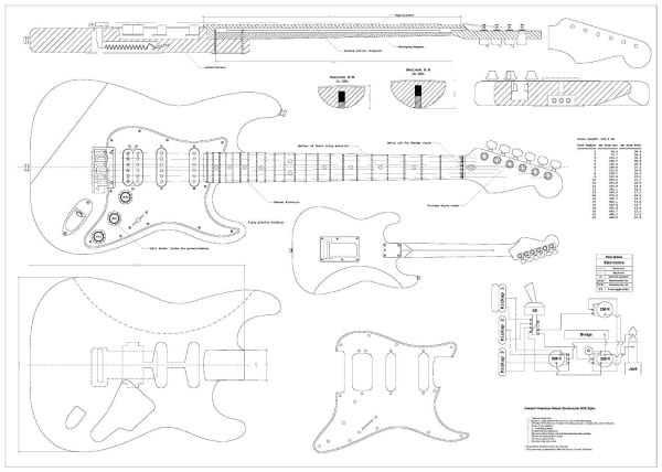 Amazon Com Full Scale Guitar Plans Amazon Com Full Scale Guitar Plans