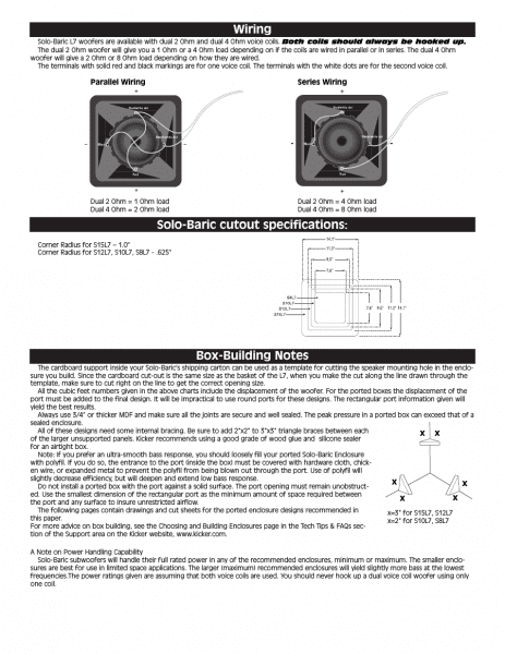 Kicker L7 2 Ohm Wiring