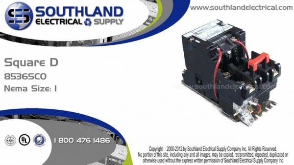 Square D 8536sco3v02 Series A Nema Size 1 Magnetic Motor Starter Square D 8536sco3v02 Series A Nema Size 1 Magnetic Motor Starter