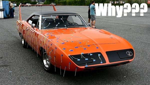 Why Is This Original Plymouth Superbird Covered In Streamers +le Why Is This Original Plymouth Superbird Covered In Streamers +le