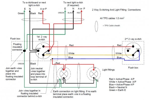 Lighting 2 Way Switching Wiring Diagram Lighting 2 Way Switching Wiring Diagram