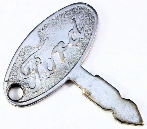 Vintage Ford Tractor Key With Script Logo Vintage Ford Tractor Key With Script Logo