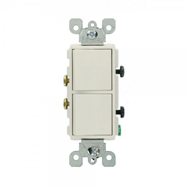 Leviton Decora 15 Amp Single Pole Dual Switch, White | Car Wiring Diagram