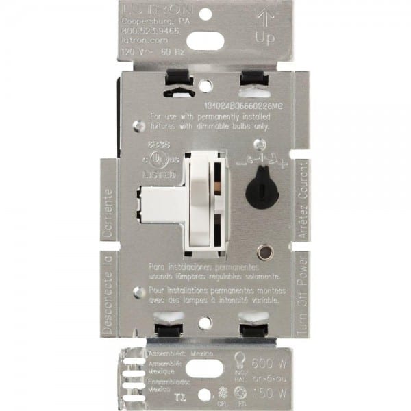 Lutron Toggler C L Dimmer Switch For Dimmable Led, Halogen And Lutron Toggler C L Dimmer Switch For Dimmable Led, Halogen And