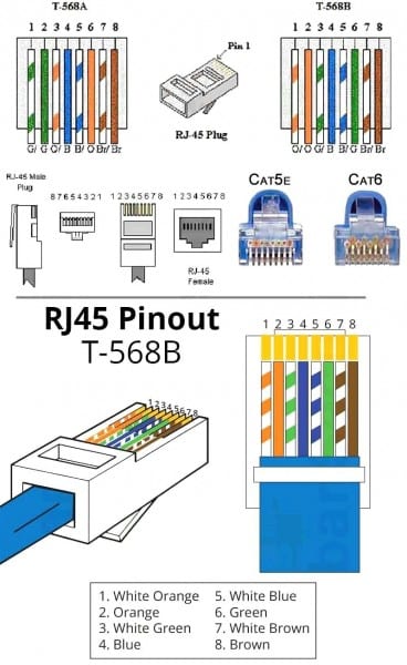 Female Cat 5 Cable Wiring Diagram