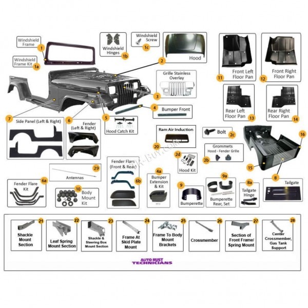 Restoring a Legend: A Comprehensive Guide to 1995 Jeep Wrangler Body Parts