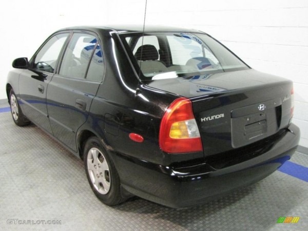 2001 Ebony Black Hyundai Accent Gl Sedan 34581980 Photo 3 2001 Ebony Black Hyundai Accent Gl Sedan 34581980 Photo 3