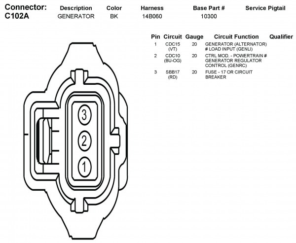 3 Pin Alternator Wiring Diagram
