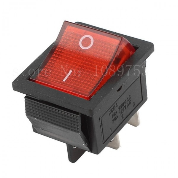 Kcd4 Dpst 4pin 2 Position On Off Rocker Switch Red Light Ac 15a Kcd4 Dpst 4pin 2 Position On Off Rocker Switch Red Light Ac 15a