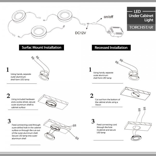 3watt Led Under Cabinet Lighting Kit 3watt Led Under Cabinet Lighting Kit