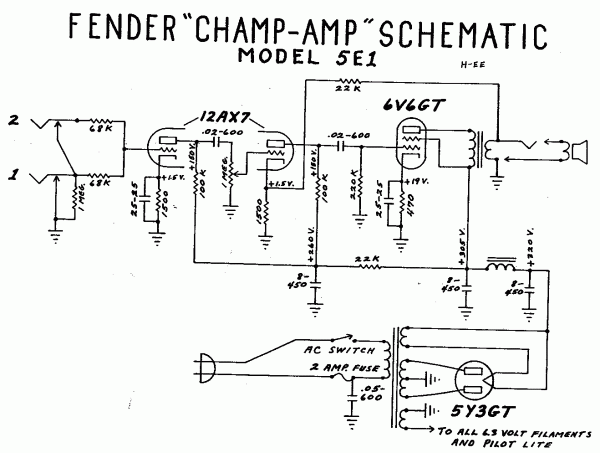 Fender Champ Schematic