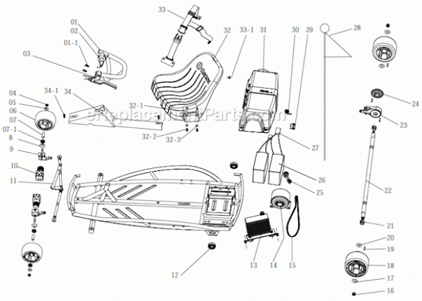 Razor Ground Force Drifter Parts