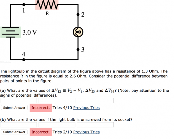 Solved  2 3 0 V 4 The Lightbulb In The Circuit Diagram Of