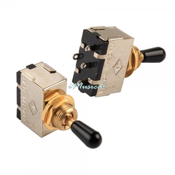 1pc 3 Way Toggle Switch For Electric Guitar Bass With Black Knob 1pc 3 Way Toggle Switch For Electric Guitar Bass With Black Knob