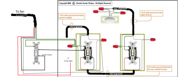 How To Wire A Ceiling Fan With 2 Switches