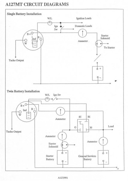 Lucas A127 Alternator Wiring Diagram