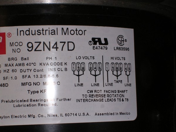 Dayton Motor Wiring Schematic