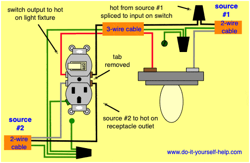 Switch Outlet Combo Wiring Diagram Switch Outlet Combo Wiring Diagram