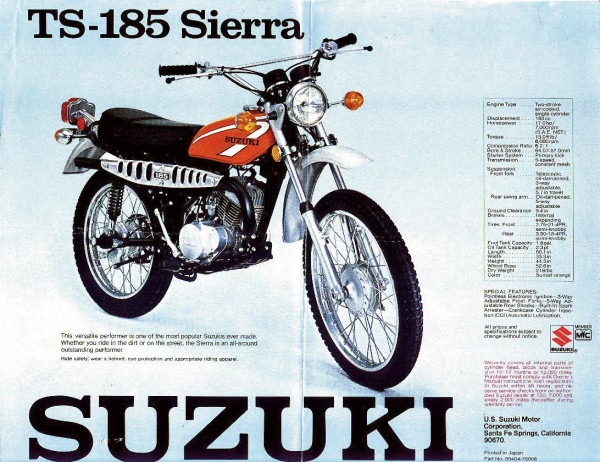 Suzuki Ts185 Brochures & Adverts | Car Wiring Diagram