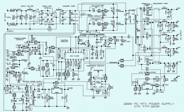 Pc Power Supply Wiring Diagram