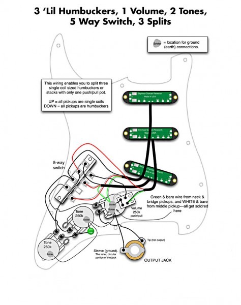 One Pickup Wiring Diagram