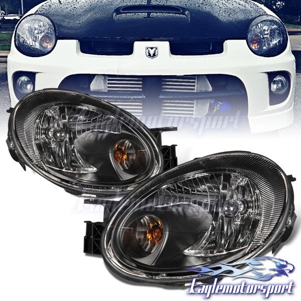 Dodge Neon Spec-D Crystal Housing Headlights - Black - 2LH-NEO03JM-KS