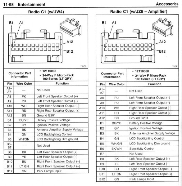 2002 Chevy Silverado Radio Wiring Diagram