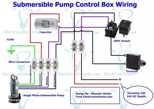 Single Phase Submersible Motor Starter Wiring Diagram Single Phase Submersible Motor Starter Wiring Diagram