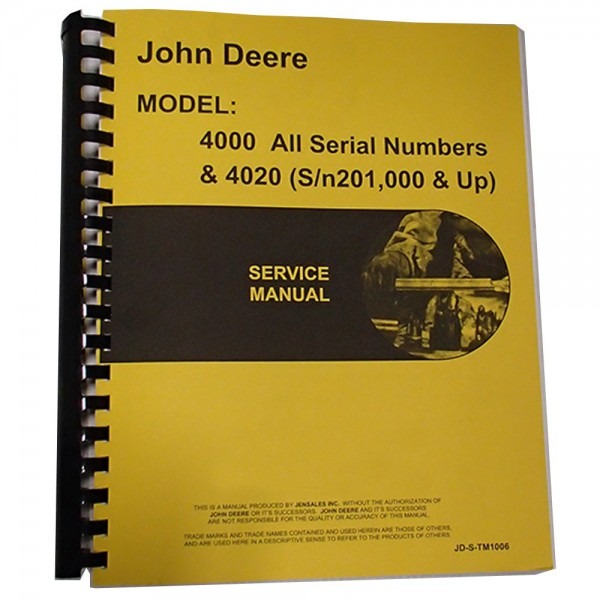 New Service Manual For John Deere Tractor 4020 0633632512100 New Service Manual For John Deere Tractor 4020 0633632512100
