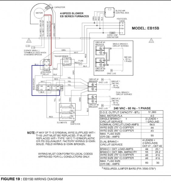 Coleman Central Electric Furnace Wiring Diagram