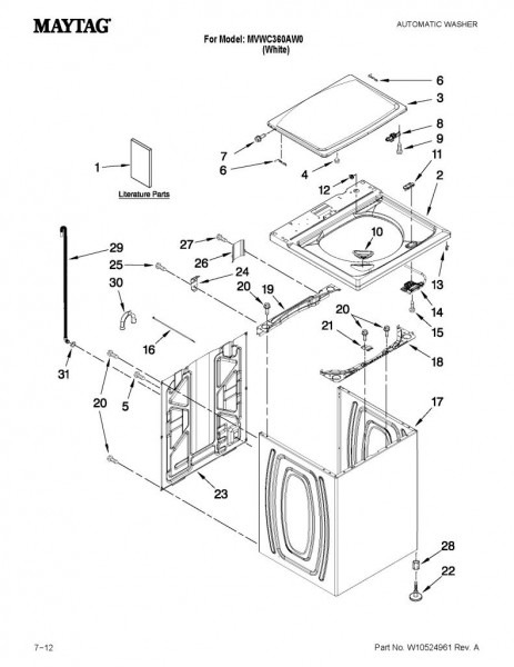 Kenmore Oasis Washer Parts Diagram
