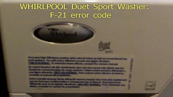 Whirlpool Duet F11 Code Fix Whirlpool Duet F11 Code Fix