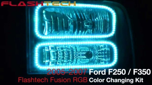Ford F250 F350 V 3 Fusion Color Change Led Halo Headlight Kit Ford F250 F350 V 3 Fusion Color Change Led Halo Headlight Kit