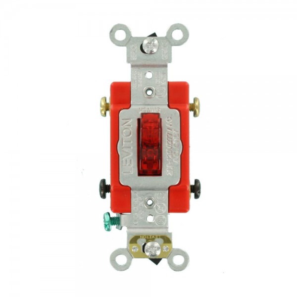 leviton light switch red light