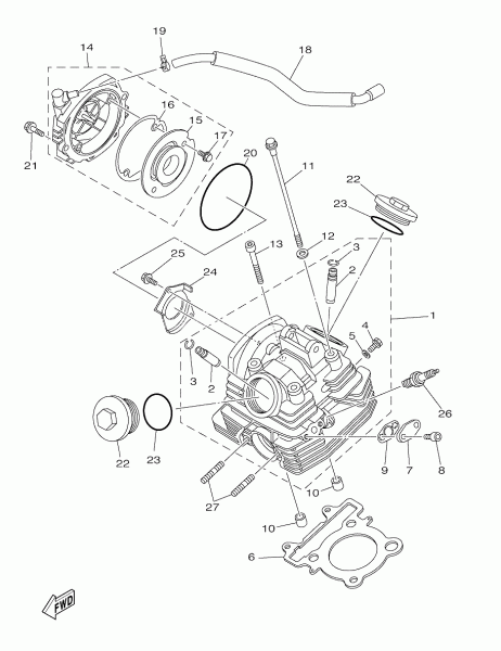 2010 Yamaha Raptor 250 Yfm25rzw Cylinder Head Parts 2010 Yamaha Raptor 250 Yfm25rzw Cylinder Head Parts