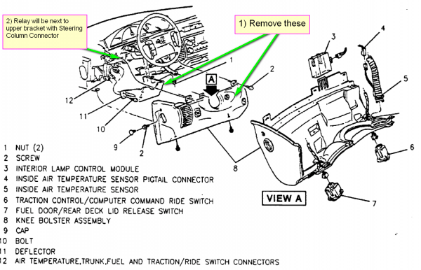 1998 Oldsmobile Intrigue Starter Location