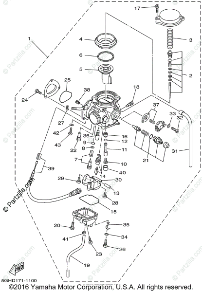 Yamaha Atv 2002 Oem Parts Diagram For Carburetor Yamaha Atv 2002 Oem Parts Diagram For Carburetor